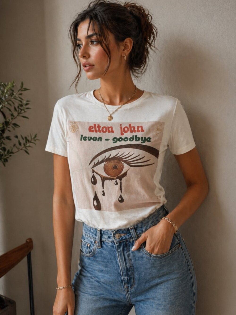 Gucci Elton John Levon Goodbye Limited Edition Tee Rare Made in Italy Women S